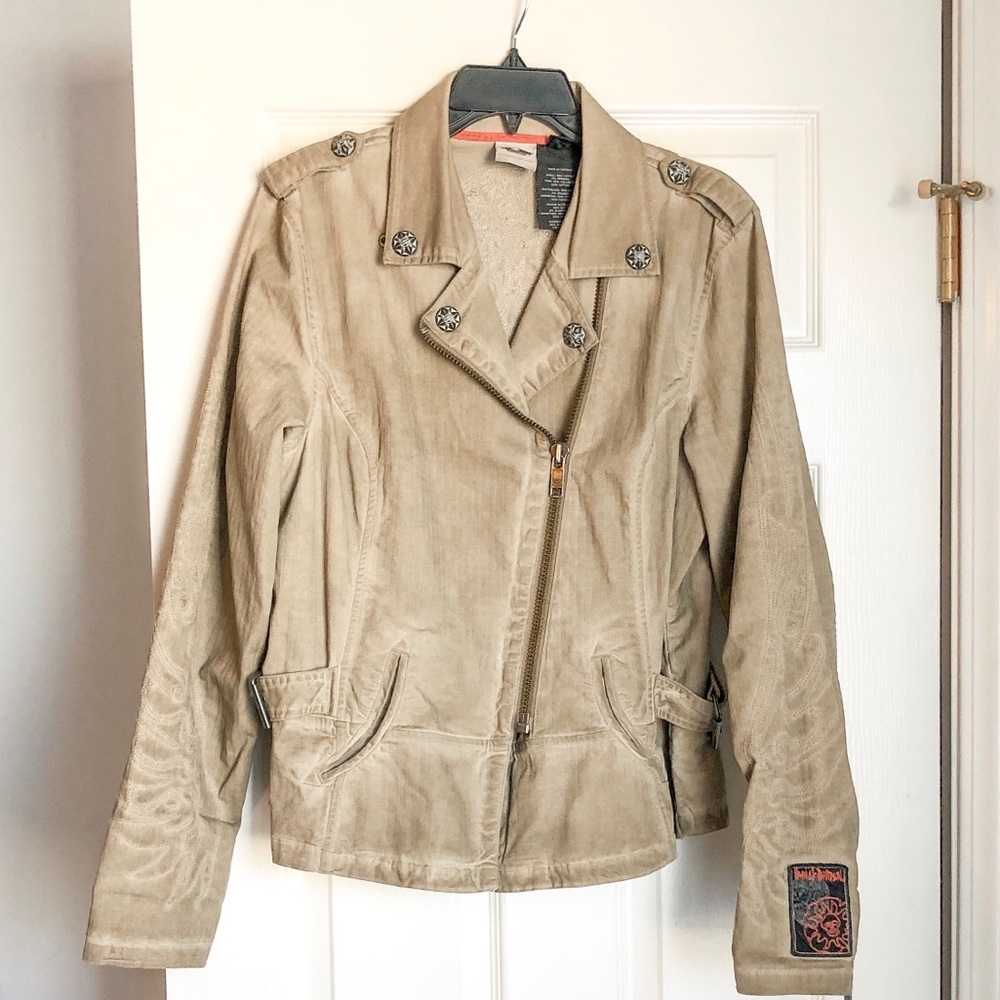 EUC Harley Davidson Cotton Motorcycle Jacket